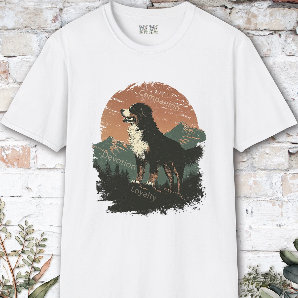 Bernese Mountain Dog Companion unisex T shirt