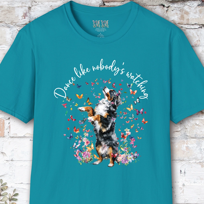 Bernese Mountain Dog "Dance like nobody's watching" unisex T shirt