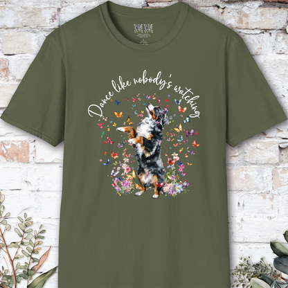 Bernese Mountain Dog "Dance like nobody's watching" unisex T shirt