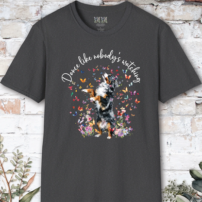 Bernese Mountain Dog "Dance like nobody's watching" unisex T shirt