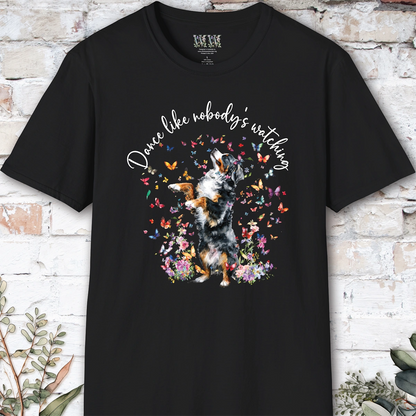 Bernese Mountain Dog "Dance like nobody's watching" unisex T shirt