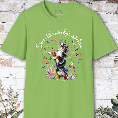 Bernese Mountain Dog "Dance like nobody's watching" unisex T shirt