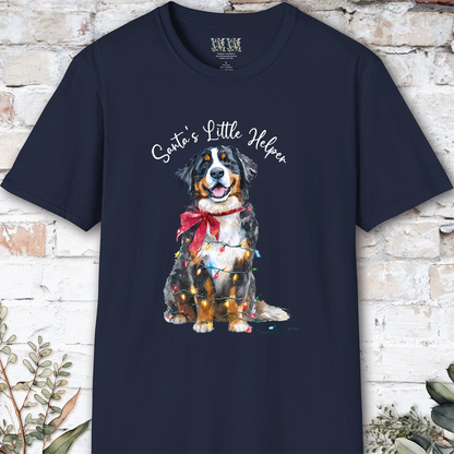 Bernese Mountain Dog Santa's little helper, unisex T shirt