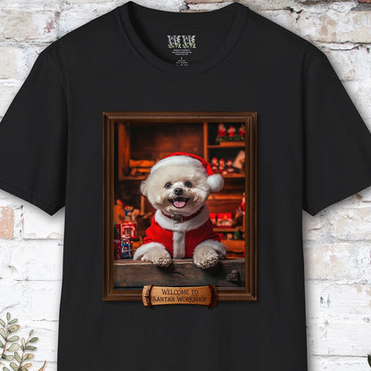 Bichon Frise Santa's Workshop Unisex T shirt