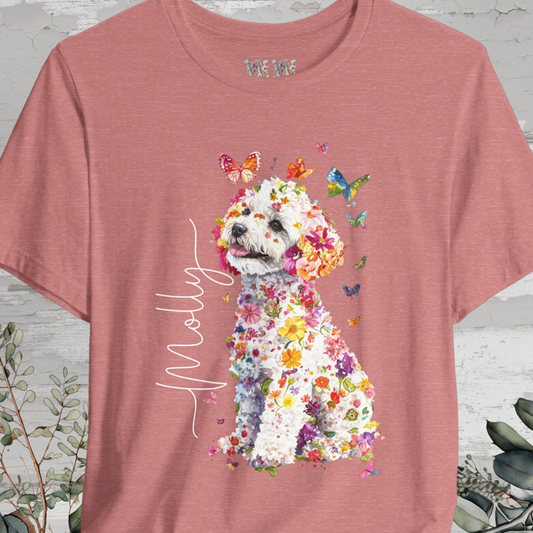 Bichon Frise Floral Personalized T shirt