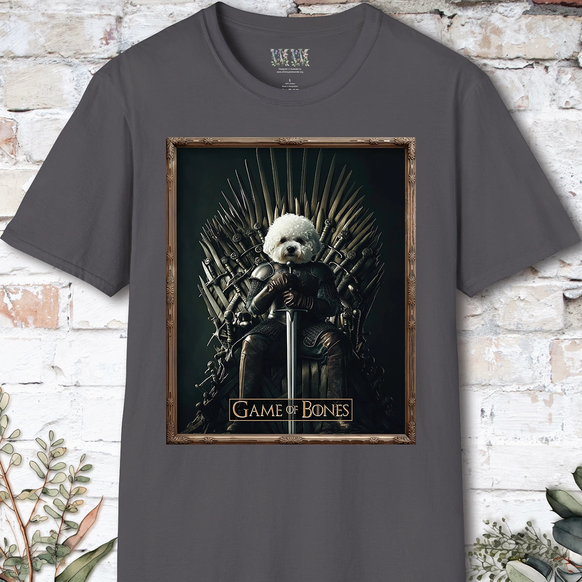 Bichon Frise Game of Bones, Unisex T shirt