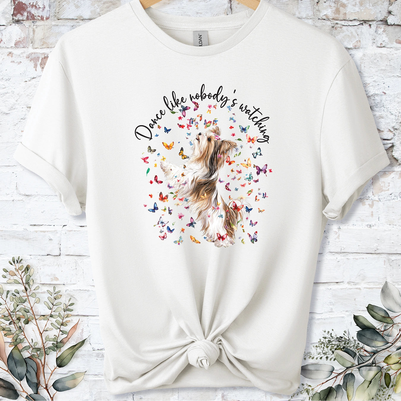 Biewer Terrier #1 "Dance like nobody's watching" unisex T shirt