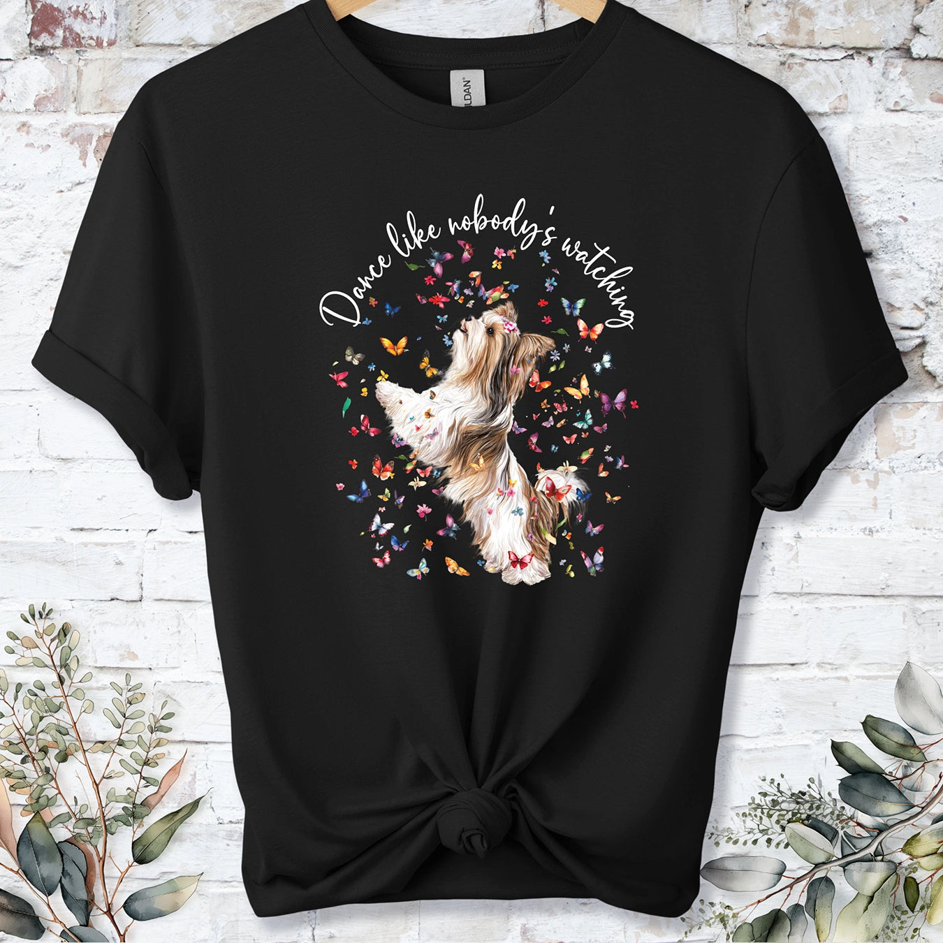 Biewer Terrier #1 "Dance like nobody's watching" unisex T shirt