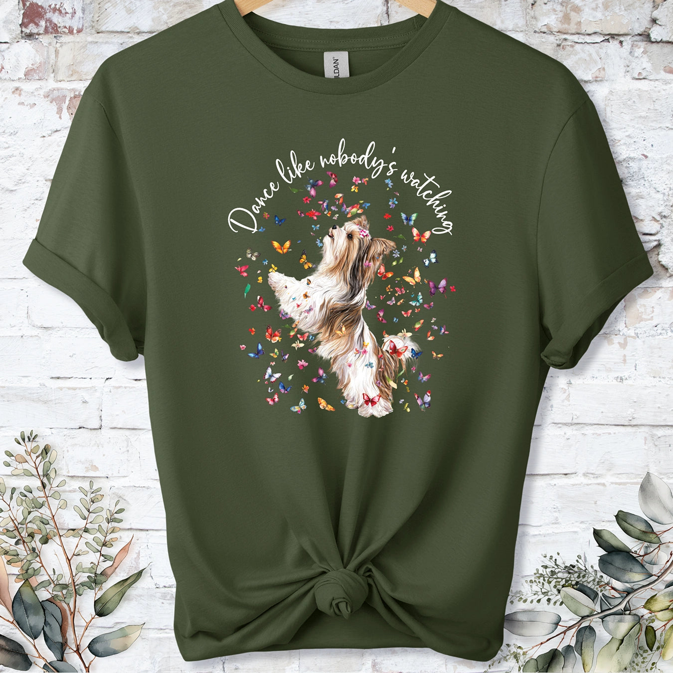Biewer Terrier #1 "Dance like nobody's watching" unisex T shirt
