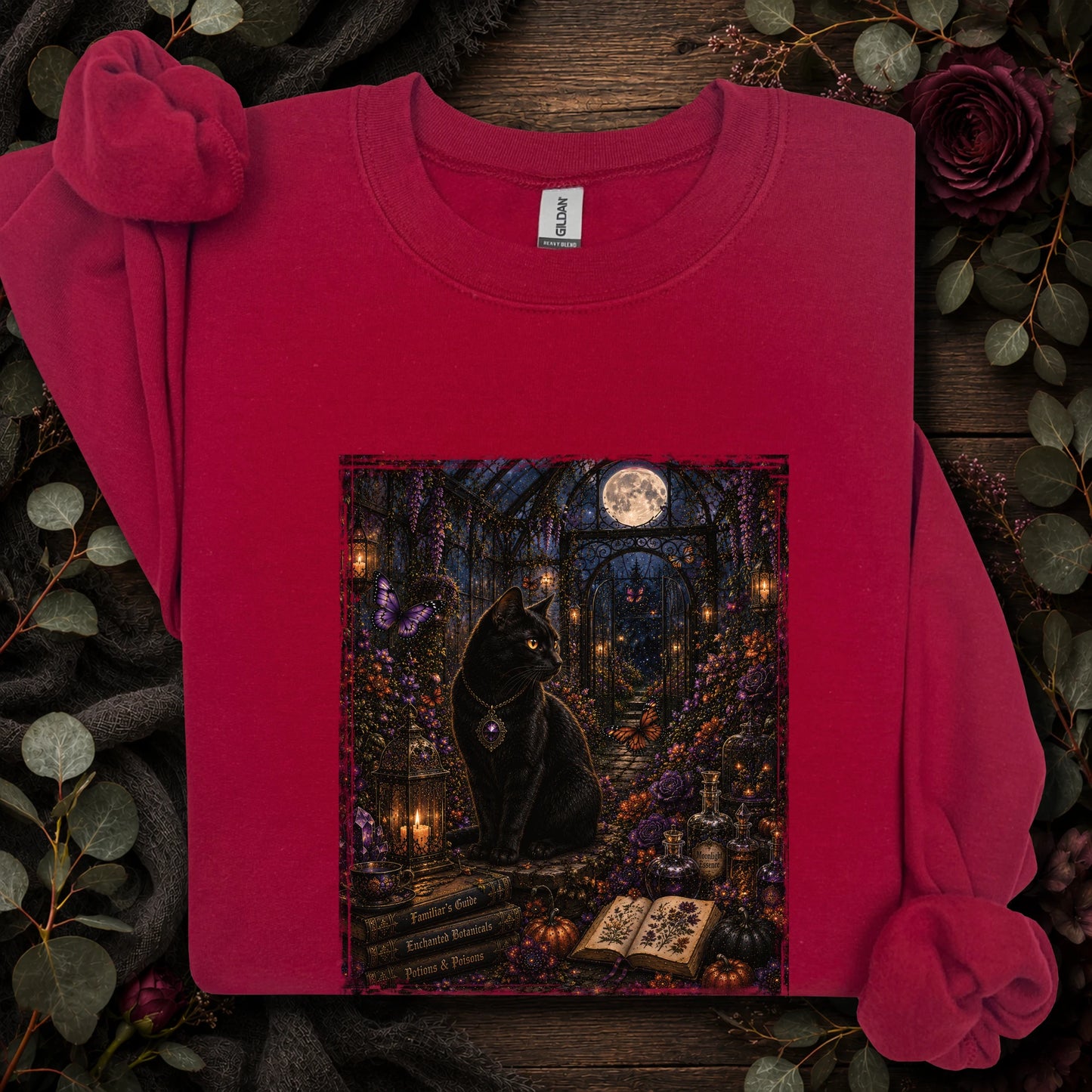 Black Cat #1 Conservatory, unisex Sweatshirt