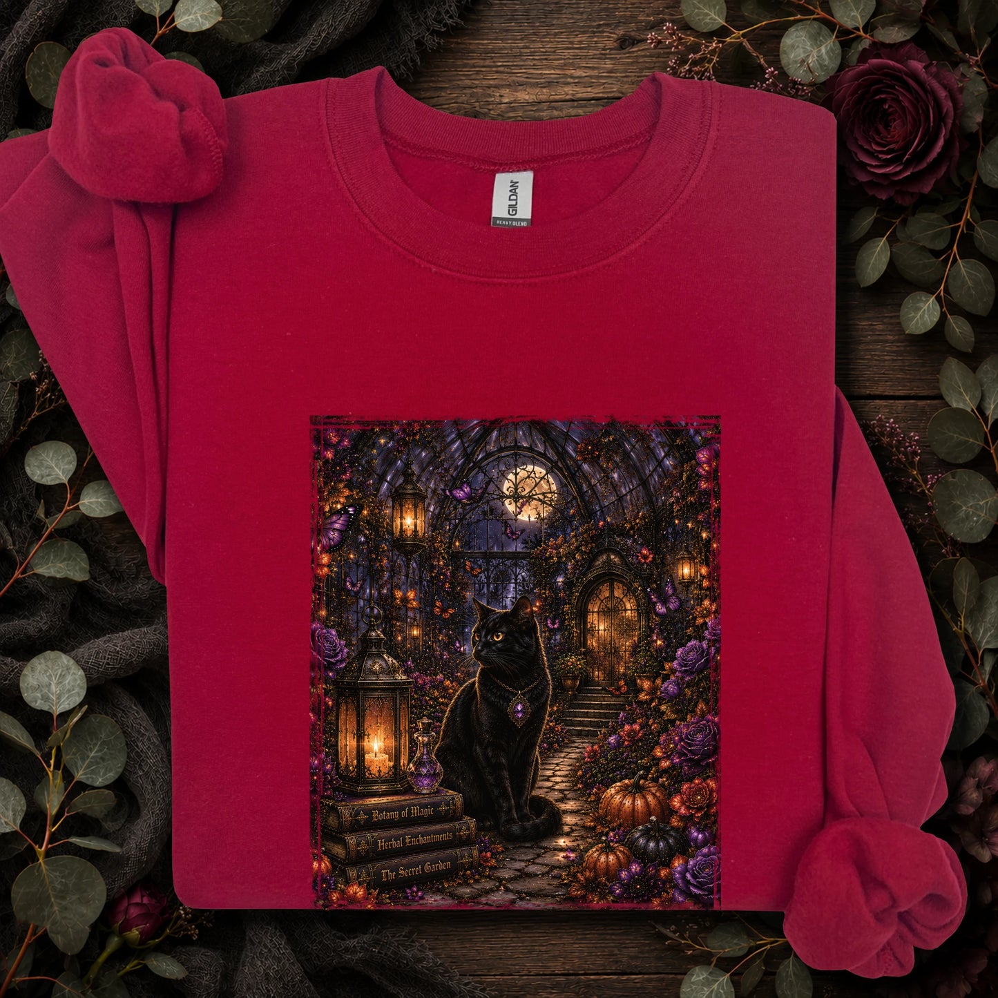 Black Cat #2 Conservatory, unisex Sweatshirt