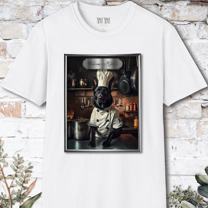 Black German Shepherd Chef Unisex T shirt