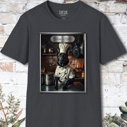 Black German Shepherd Chef Unisex T shirt
