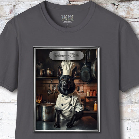 Black German Shepherd Chef Unisex T shirt