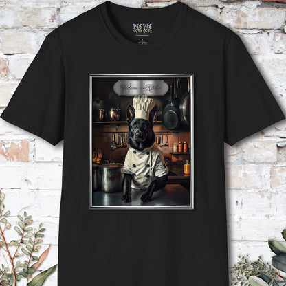 Black German Shepherd Chef Unisex T shirt