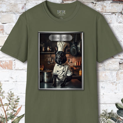 Black German Shepherd Chef Unisex T shirt