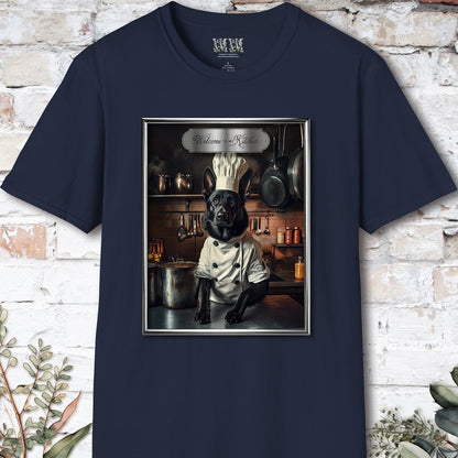 Black German Shepherd Chef Unisex T shirt