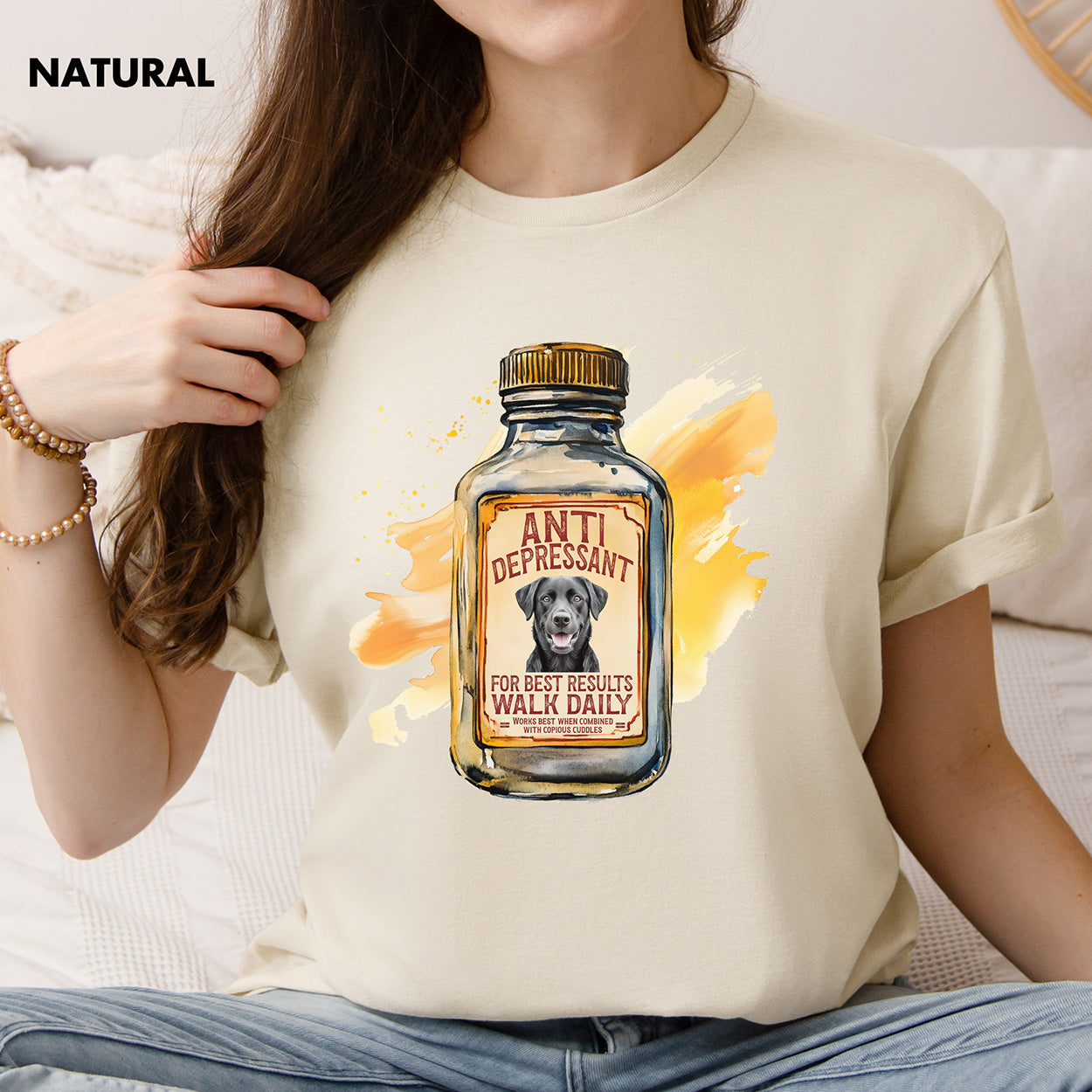 Black Labrador Antidepressant T shirt