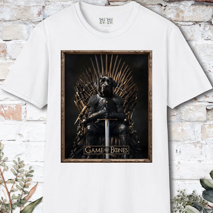 Black Labrador Game of Bones, Unisex T shirt