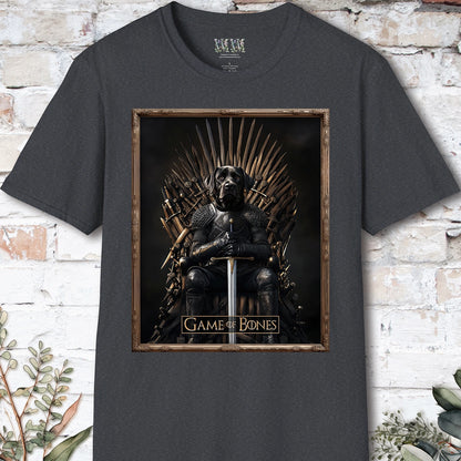 Black Labrador Game of Bones, Unisex T shirt