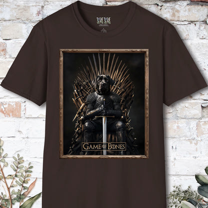 Black Labrador Game of Bones, Unisex T shirt
