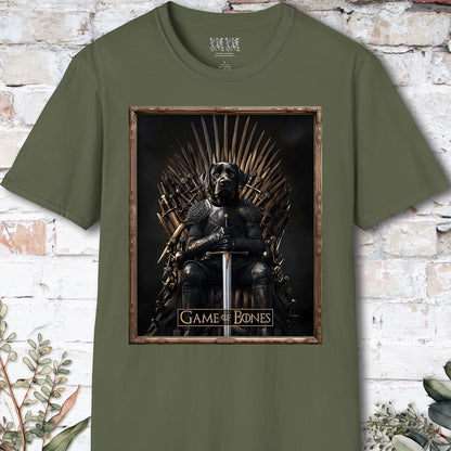 Black Labrador Game of Bones, Unisex T shirt