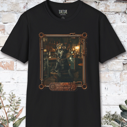 Steampunk Black Labrador Unisex T shirt