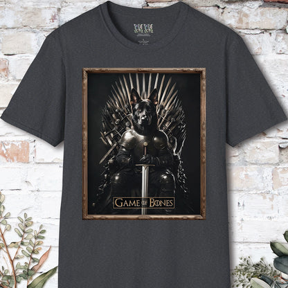 Black German Shepherd Game of Bones, Unisex T shirt