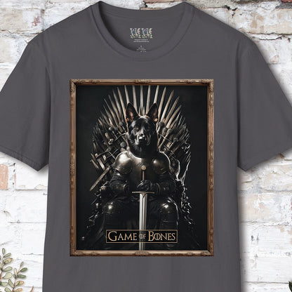 Black German Shepherd Game of Bones, Unisex T shirt