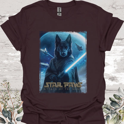 Black German Shepherd Star Paws Unisex T shirt