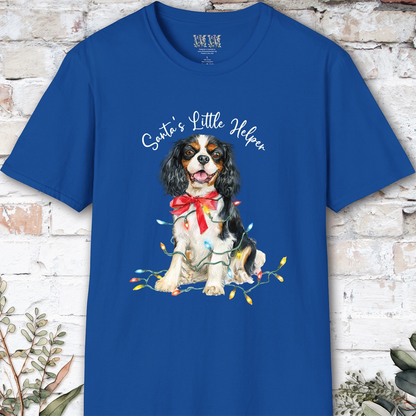 Blenheim Cavalier King Charles Spaniel Santa's little helper. unisex T shirt