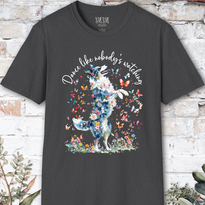 Border Collie Blue Merle "Dance like nobody's watching" unisex T shirt