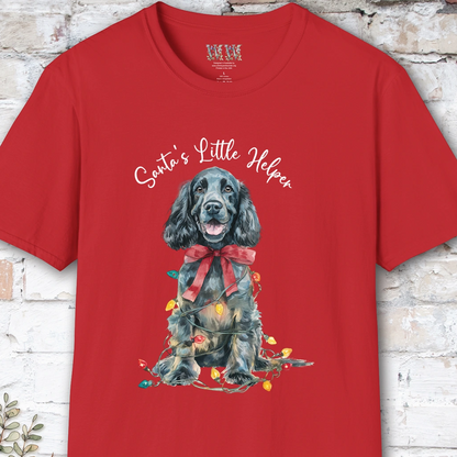 Blue Roan English Cocker Spaniel Santa's little helper. unisex T shirt