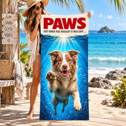 Border Collie #1 PAWS Beach Towel