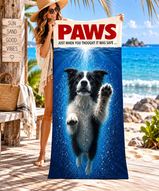 Border Collie #2 PAWS Beach Towel
