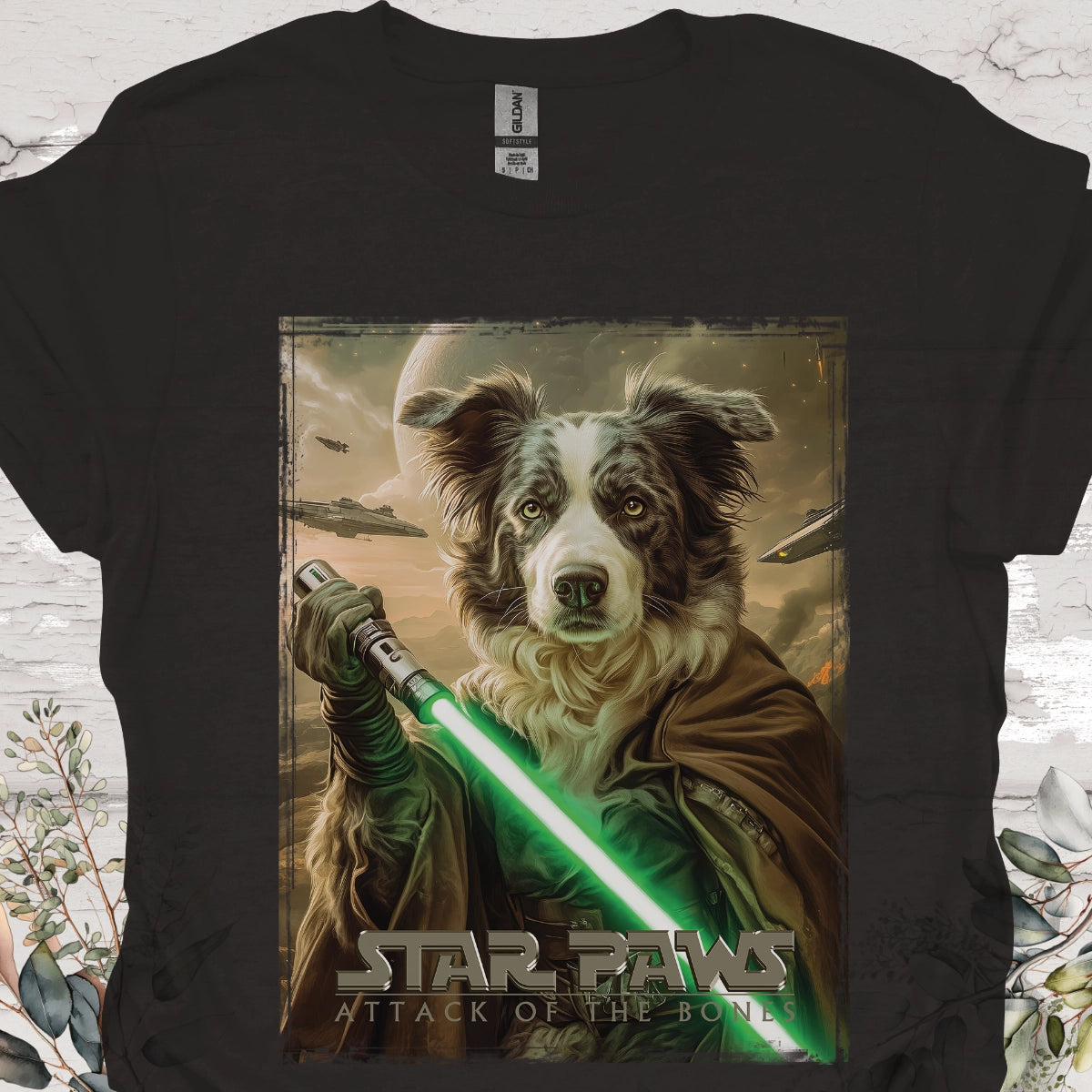 Border Collie #2 Star Paws Unisex T shirt