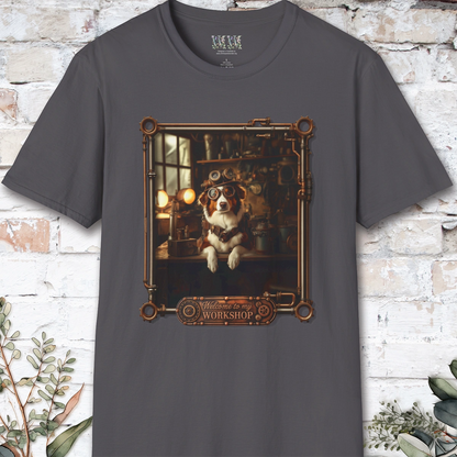 Steampunk Red Merle Border Collie Unisex T shirt