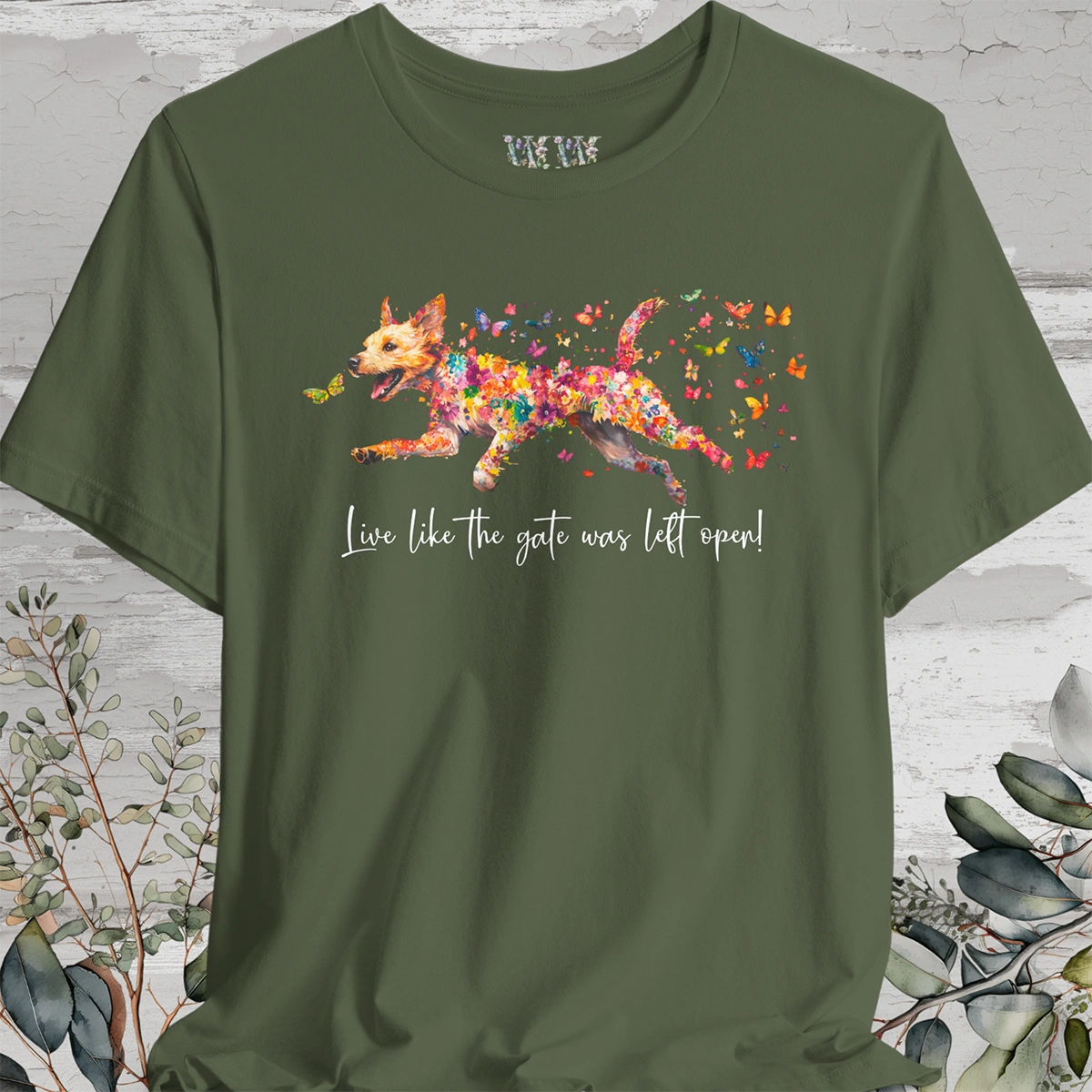 Border Terrier #2 "Live like the gate was left open" Unisex T shirt