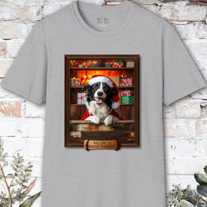 Border Collie Santa's Workshop Unisex T shirt