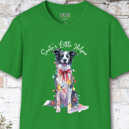 Border Collie #1 Santa's little helper, unisex T shirt