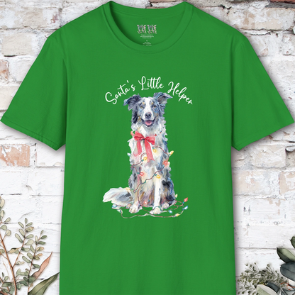 Border Collie #2 Santa's little helper, unisex T shirt