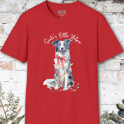 Border Collie #2 Santa's little helper, unisex T shirt