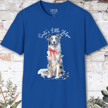 Border Collie #2 Santa's little helper, unisex T shirt