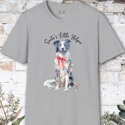 Border Collie #2 Santa's little helper, unisex T shirt