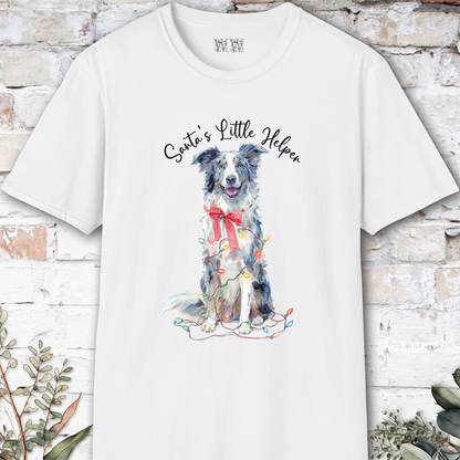 Border Collie #2 Santa's little helper, unisex T shirt