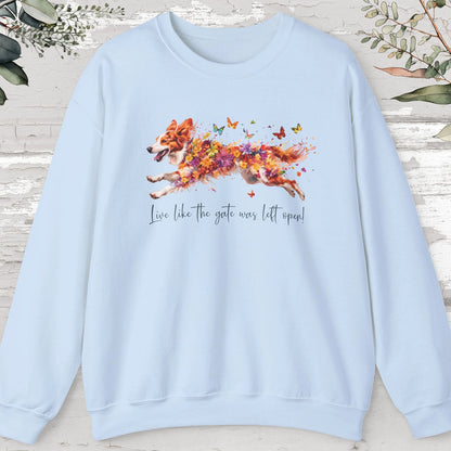 Border Collie #3, Live like the gate was left open, unisex Sweatshirt