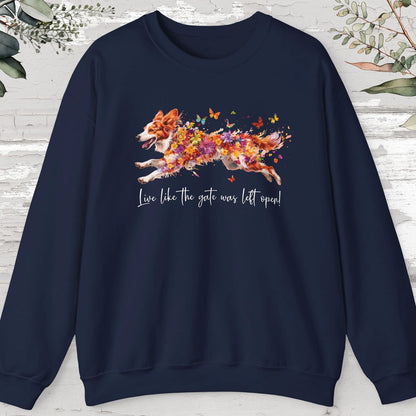 Border Collie #3, Live like the gate was left open, unisex Sweatshirt