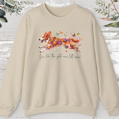 Border Collie #3, Live like the gate was left open, unisex Sweatshirt