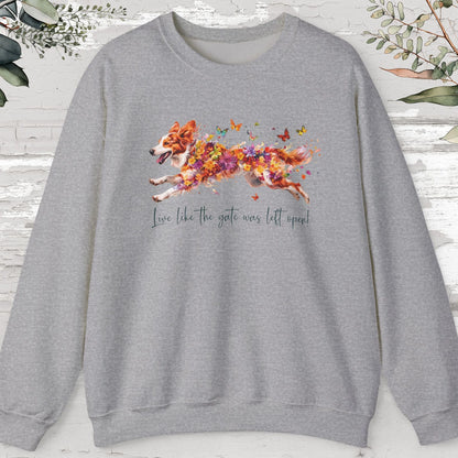Border Collie #3, Live like the gate was left open, unisex Sweatshirt