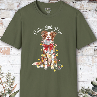 Border Collie #3 Santa's little helper, unisex T shirt